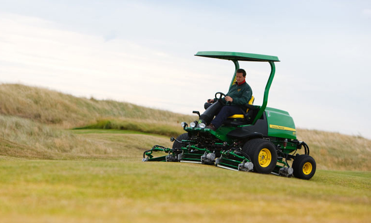 John Deere Mower on Links Course