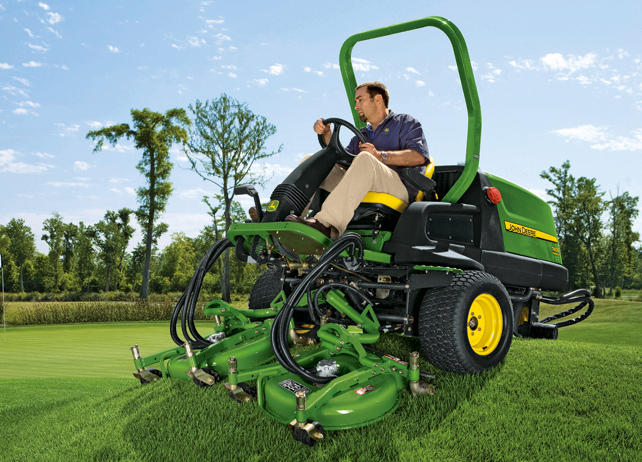 John Deere Mower on Mound 