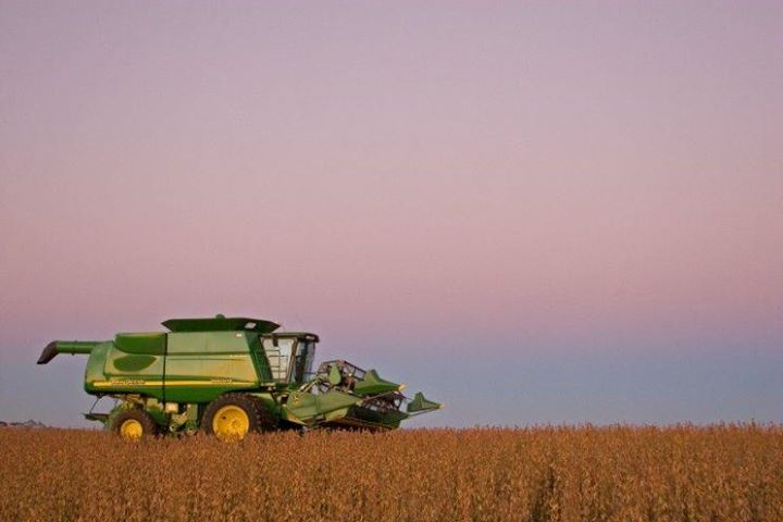 John Deere Combine at Dusk 