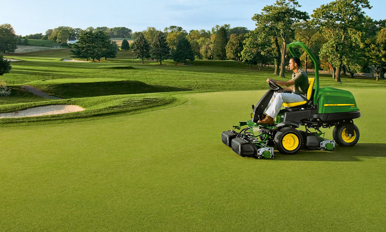 John Deere Mower on Green 