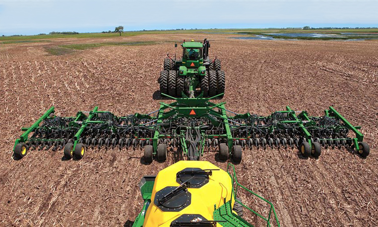 John Deere Field with Water