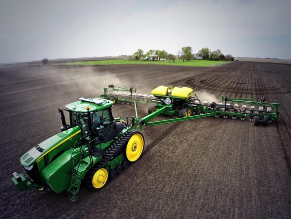 John Deere planter overhead