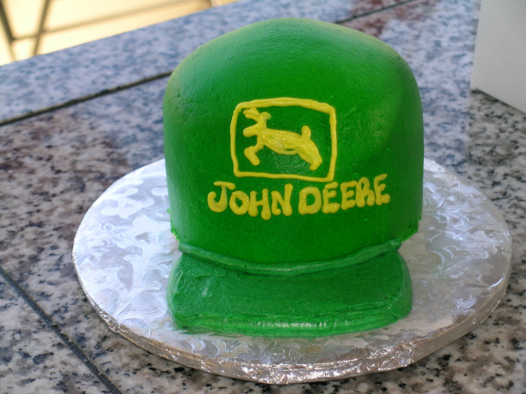John Deere cake hat