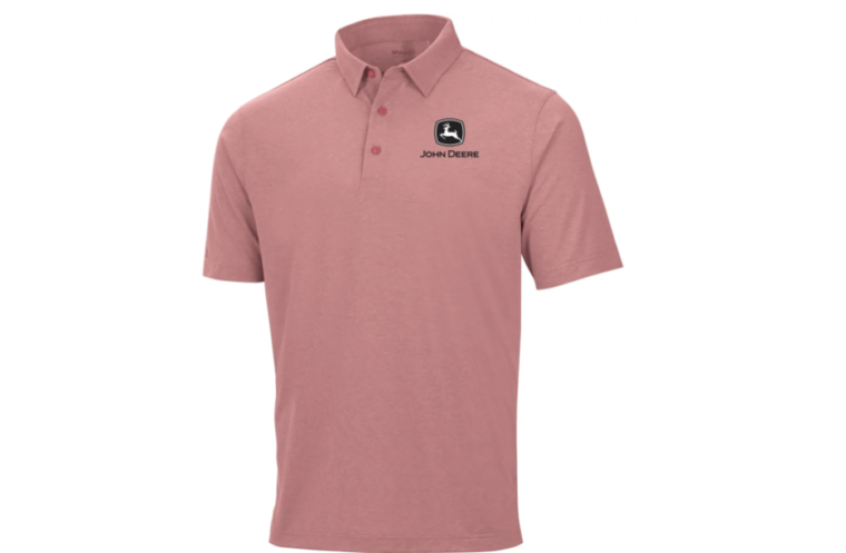 John Deere Salmon Colored Polo