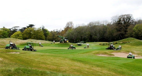 John Deere on the golf course