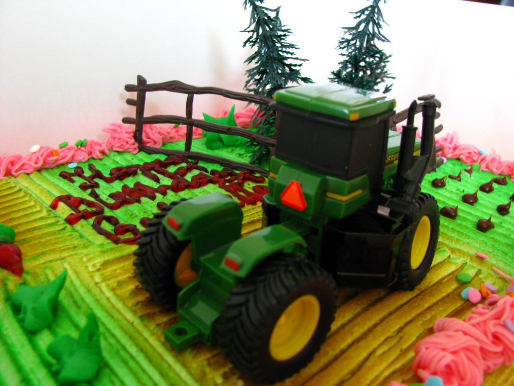 John Deere girl's birthday cake