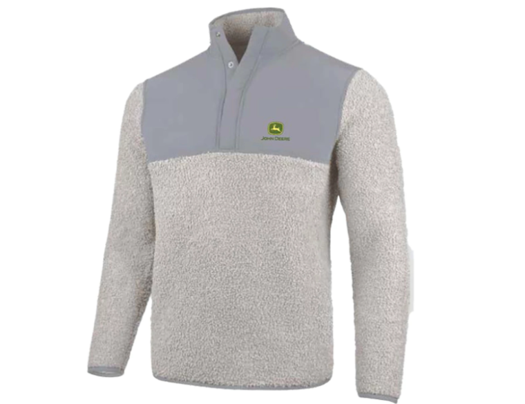 John Deere Gray Fleece Pullover