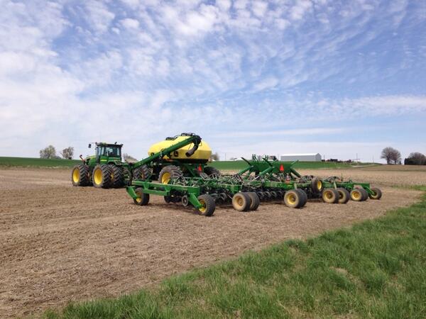 John Deere planter from side