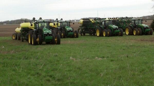 Group of John Deere planters