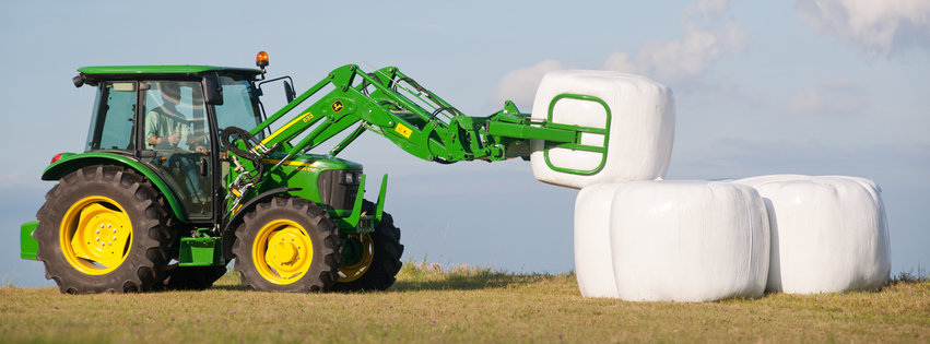 John Deere 5e Hay Bales