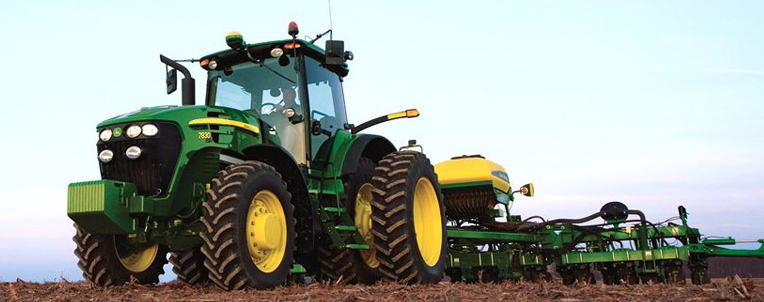 Front of Tractor Planting 